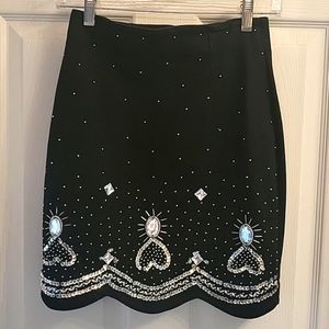 Black Denim Skirt